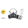 Coppia blocca prefiltro R8095 per utilizzare solo filtri per polveri con Moldex 8000