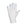 Guanto GP 13 pelle bianca dorso + polso maglia taglia 10