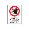 Cartello segnaletico per cavalletto DIVIETO DI ACCESSO/NO ENTRY