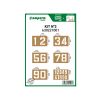 Kit 6 maschere numeri 60x90 cm