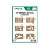 Kit 6 maschere alfabeto + simboli 60x90 cm