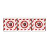 Transenna 3 pannelli SAFE WORK bianco/rosso