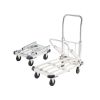 Carrello C35 in alluminio con pianale e sponda allungabili e pieghevoli