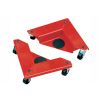 Set 4 carrellini acciaio angolari 600 kg totali