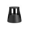 Sgabello in plastica con ruote TWIN nero