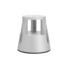 Sgabello in plastica con ruote TWIN grigio