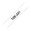 Nastro TZE-221 da mm.9 nero/bianco