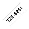Nastro TZE-S251 da mm. 24 nero/bianco