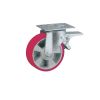 Ruota BPM supporto girevole a piastra con freno 80 x 25 mm
