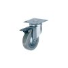 Ruota GG supporto girevole a piastra con freno 75 x 23 mm