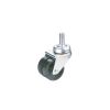 Ruota PLD supporto girevole a perno filettato con ruote doppie 50 x 17 mm