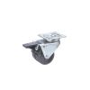 Ruota PLD supporto girevole a piastra con freno con ruote doppie 50 x 17 mm