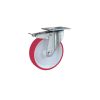 Ruota NPU supporto girevole a piastra con freno 200 x 50 mm