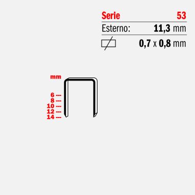 Punti appuntiti in acciaio serie 53