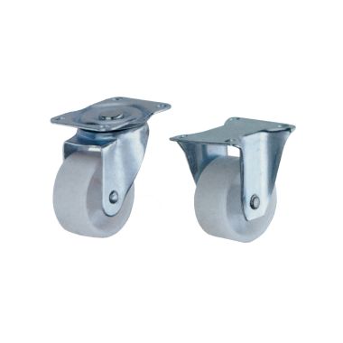 Ruote in plastica serie PL con supporto a piastra