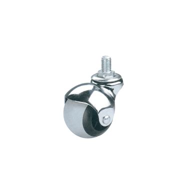 Ruote in plastica serie TPR con supporto a perno filettato