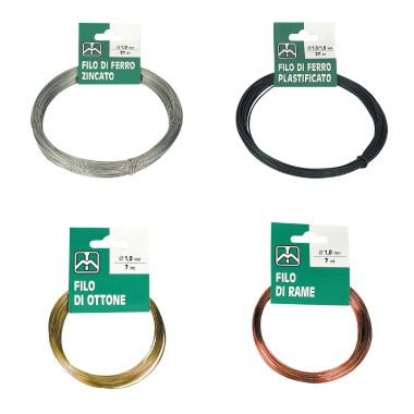 Fili metallici con appendino cartone