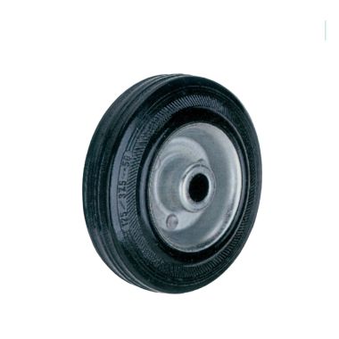 Ruota BC gomma nera 125 x 37 mm