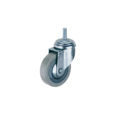 Ruota supporto girevole perno filettato GG con freno 100 x 27 mm
